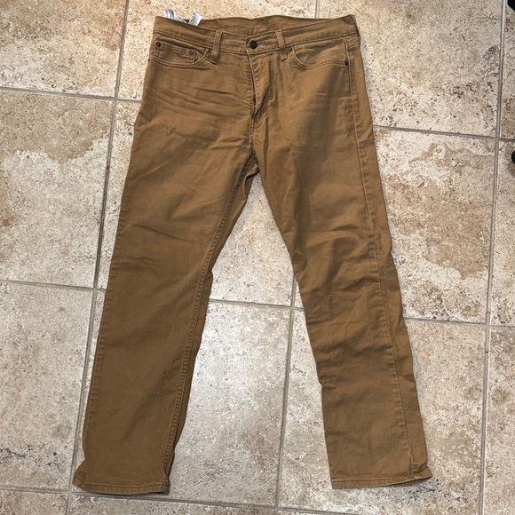 Levi Mens 513 Tan Jeans - Picture 2 of 6